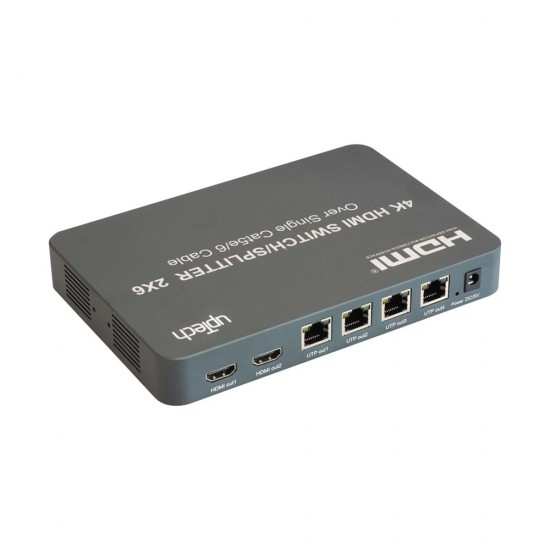 HDMI 2x6 Matrix Switch with Extender 120m 2 in 6 Out