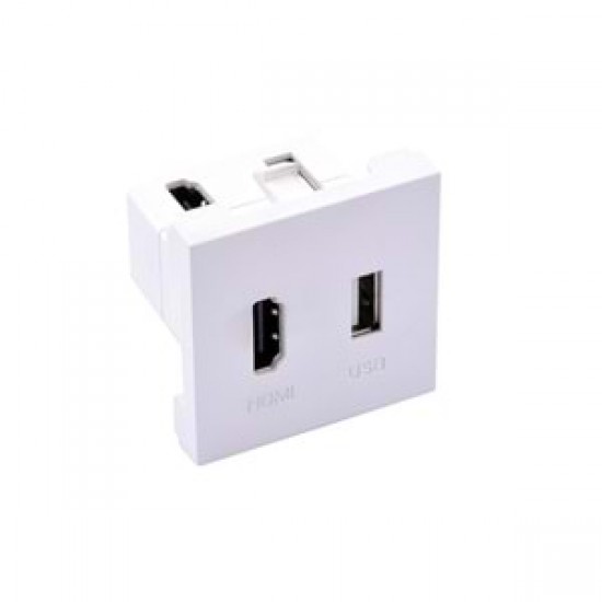 HDMI + USB Dişi Dişi Coupler 45x45 Modül