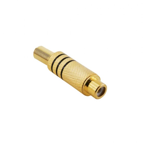 RCA Dişi Gold Konnektör - Siyah