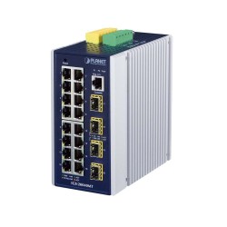 Industrial 16-Port 10/100/1000T + 4 100/1000X SFP Managed Switch (-40~75 Degrees C)